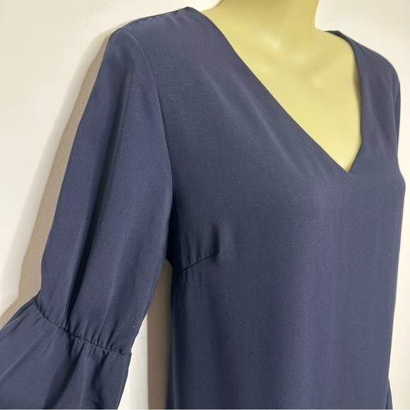 Elie and Jane Navy Long Sleeve Boho Minidress Size M - Picture 4 of 6